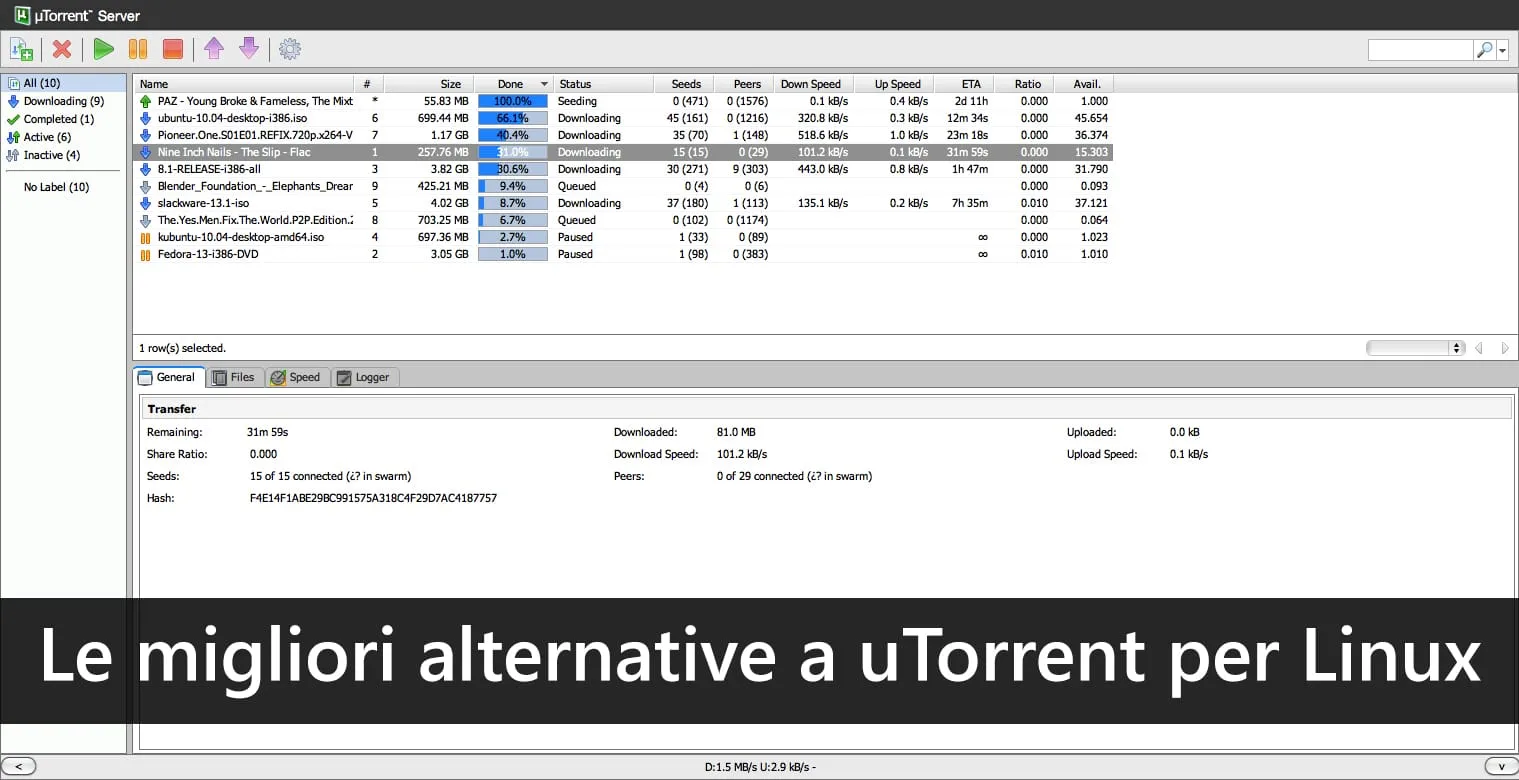 Le migliori alternative sicure ad uTorrent per Linux