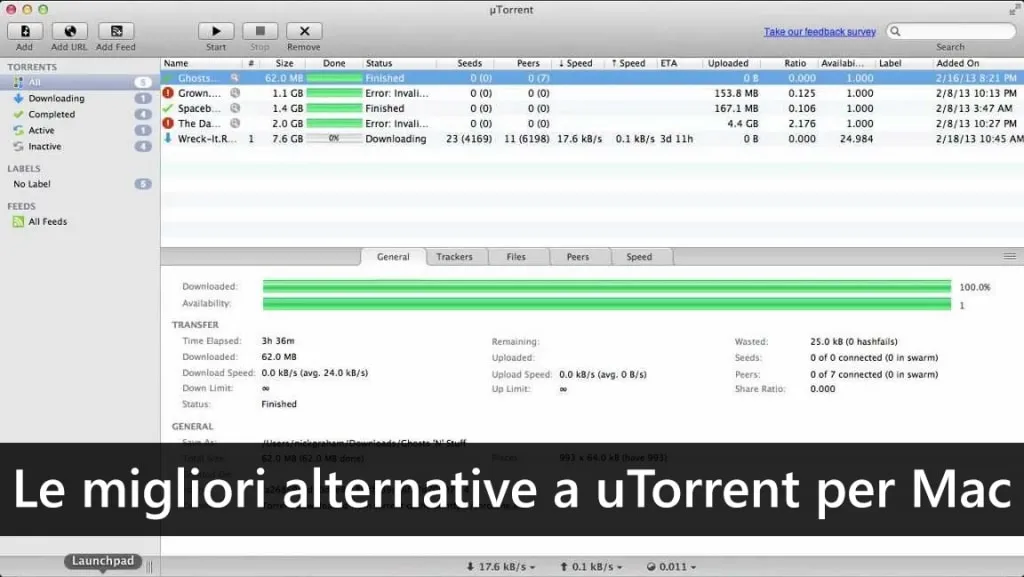 Le migliori alternative a uTorrent per Mac