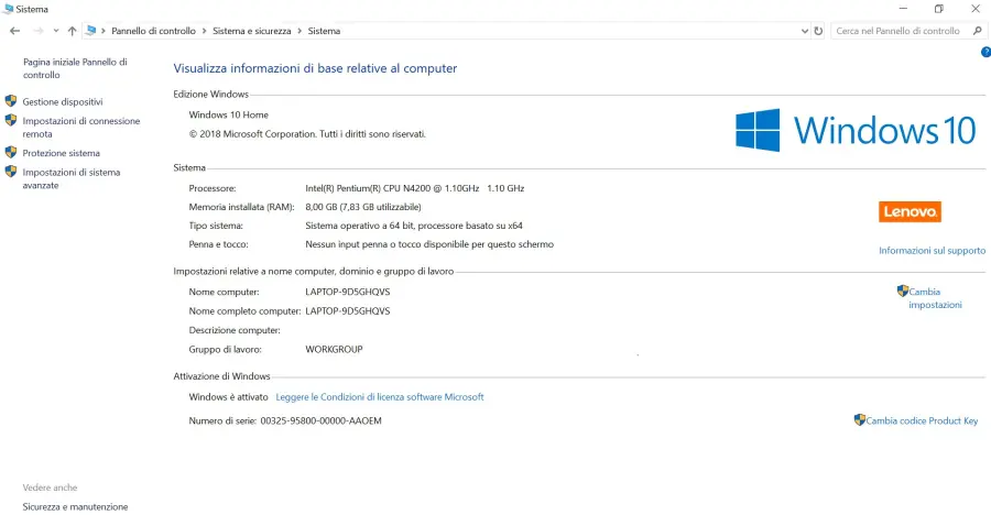 Come cambiare codice attivazione Windows 10