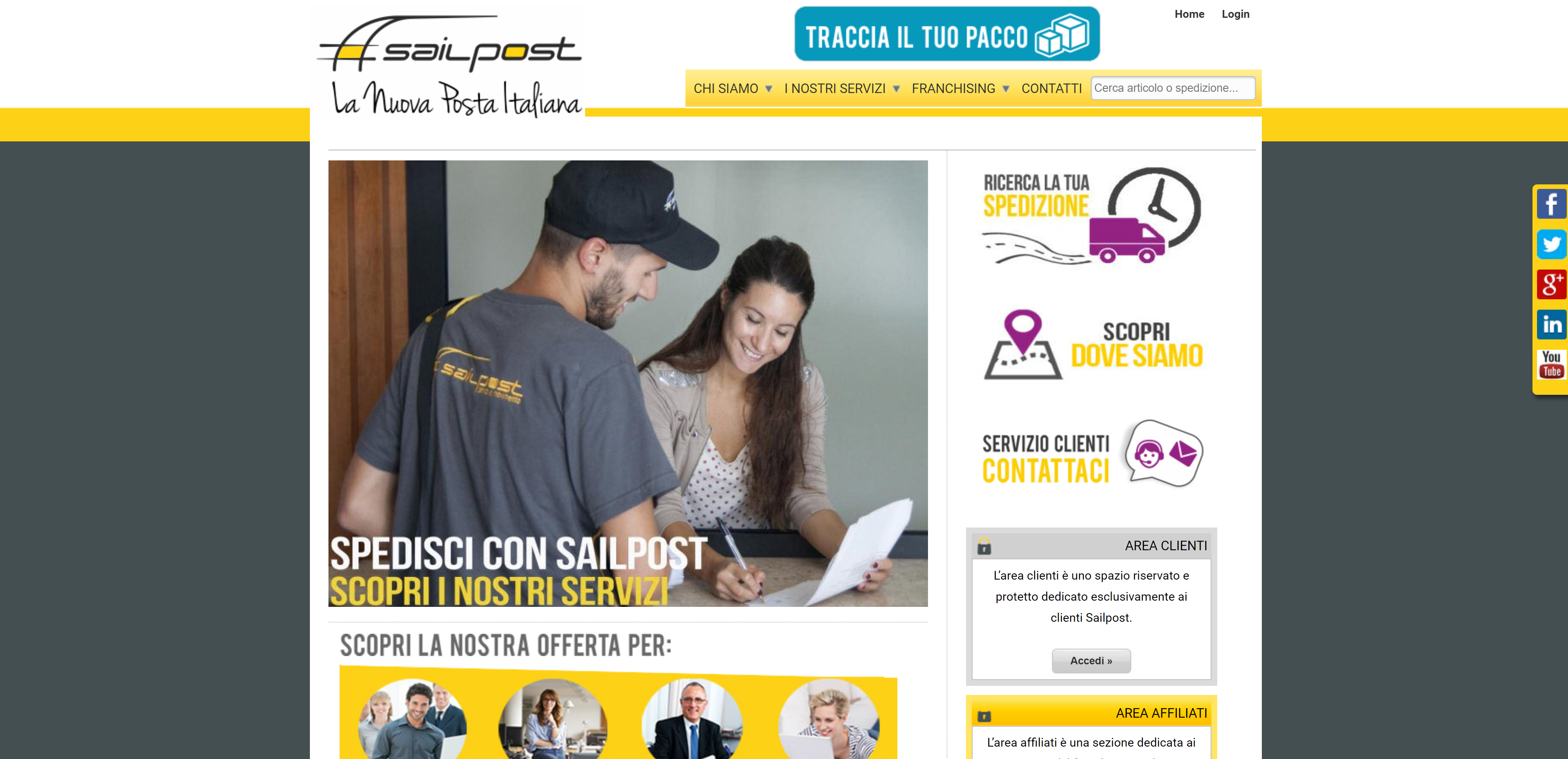Come contattare corriere Sailpost
