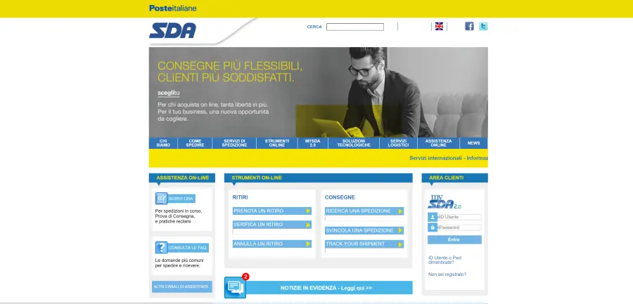 Come contattare corriere SDA