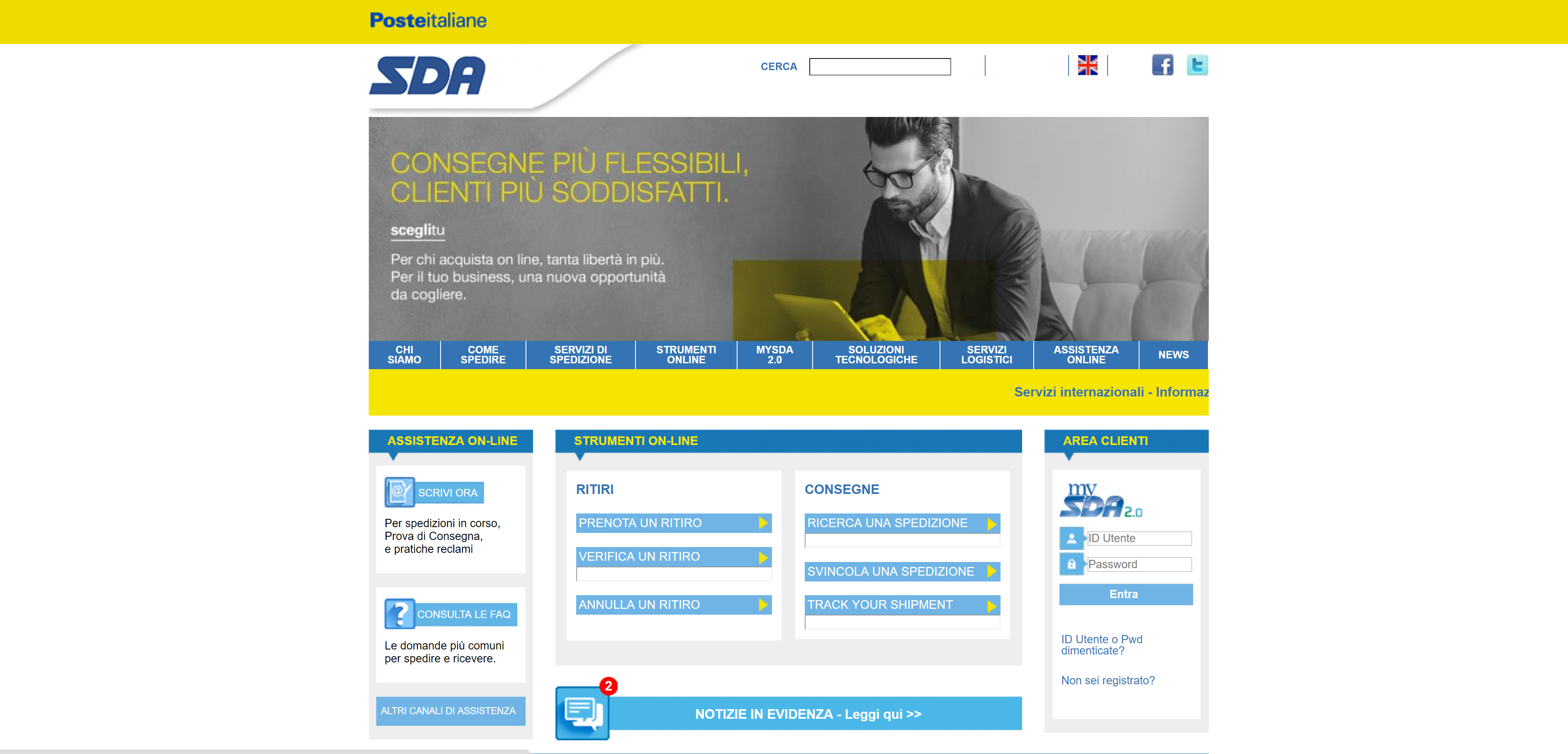 Come contattare corriere SDA