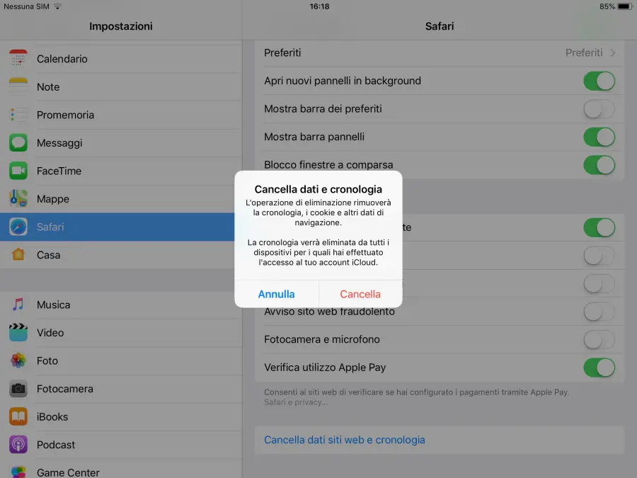 Come pulire la cache su iPhone e iPad