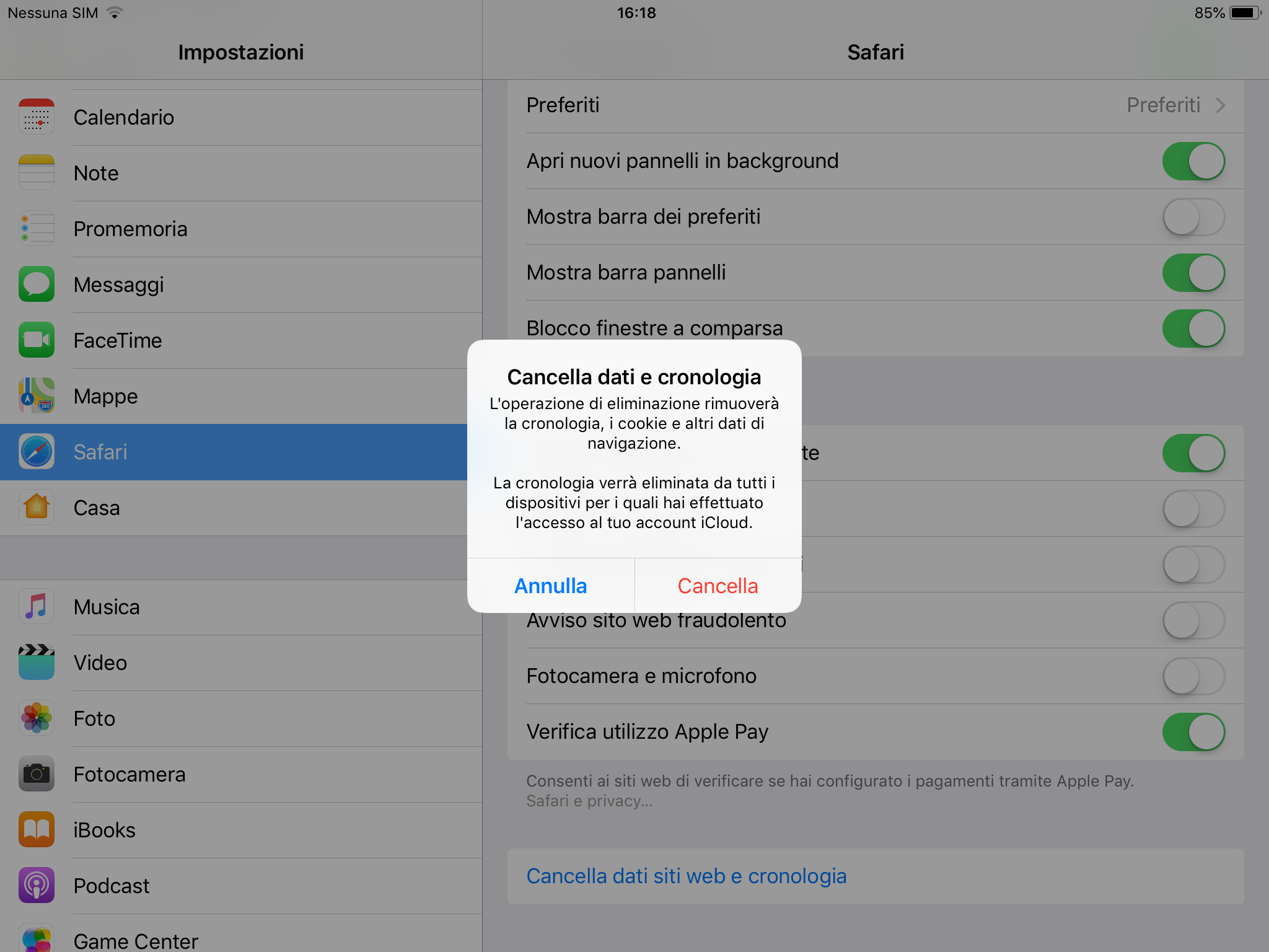 Come pulire la cache su iPhone e iPad