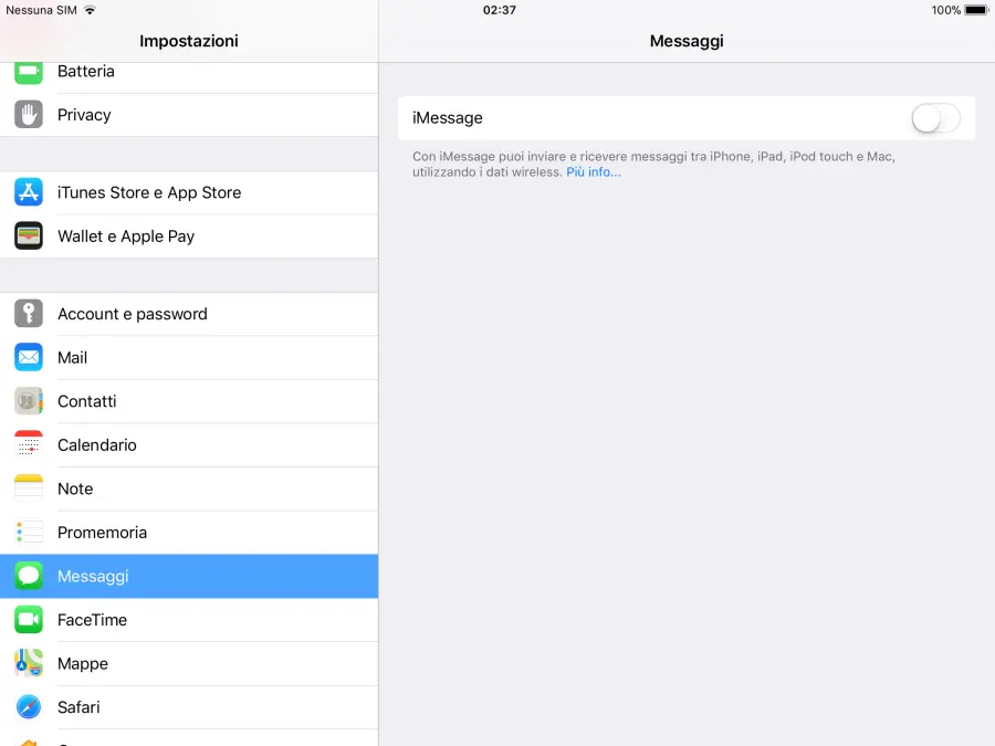 Come proteggere messaggi personali su iPad
