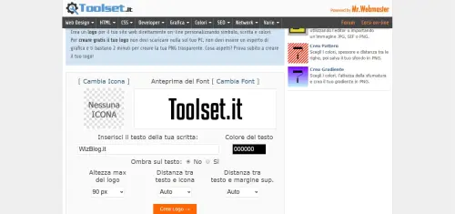 Creare un logo gratis con il tool online di Mr.Webmaster