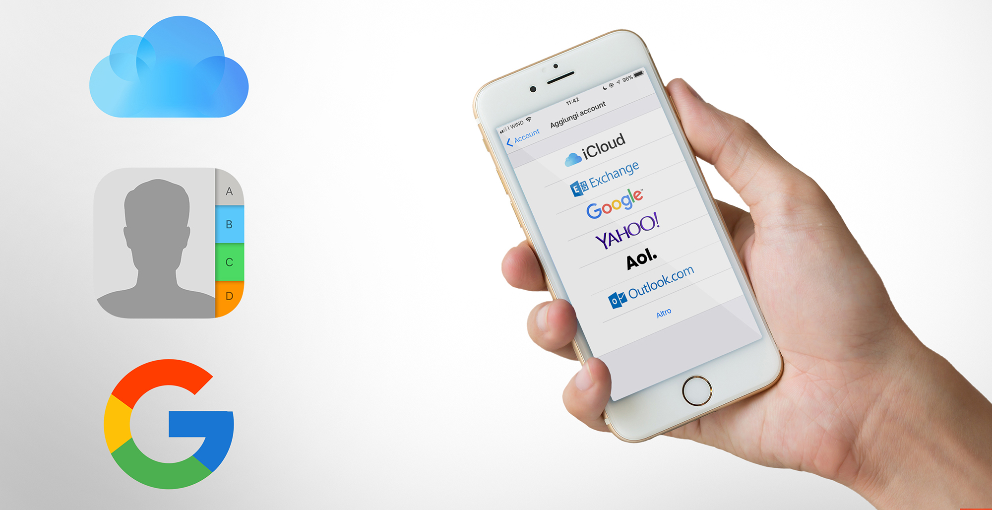 Sincronizzare contatti Google con iPhone