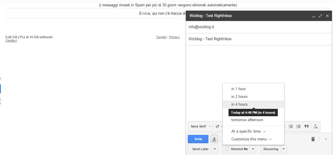 Come pianificare l'invio di una email su Gmail