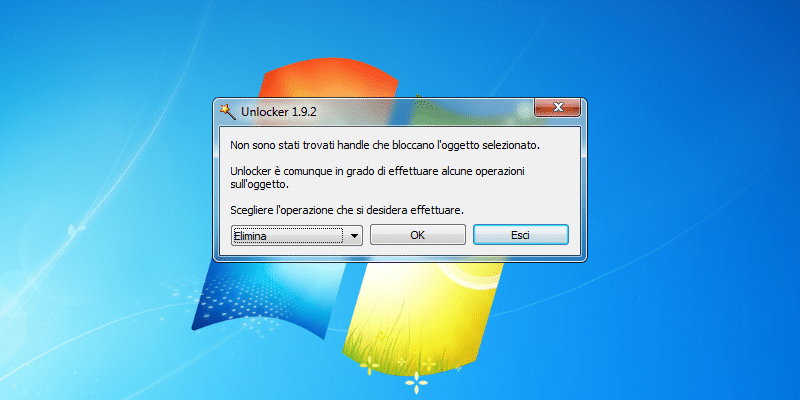 Come cancellare un file bloccato con Unlocker