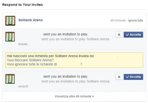 Come bloccare gli inviti ai giochi su Facebook