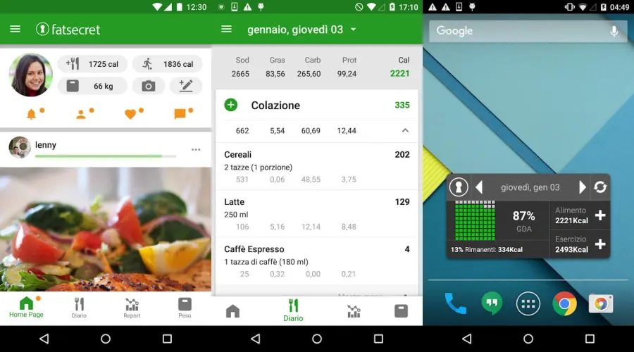 App per calcolare le calorie assunte