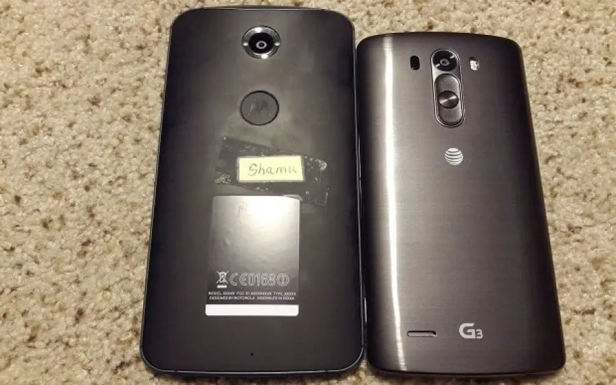 Nexus 6: eccolo affianco ad LG G3