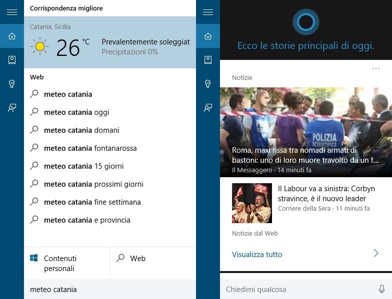 Come funziona Cortana in Windows 10