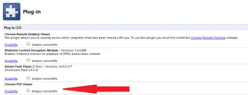 Come disattivare il lettore PDF integrato in Chrome