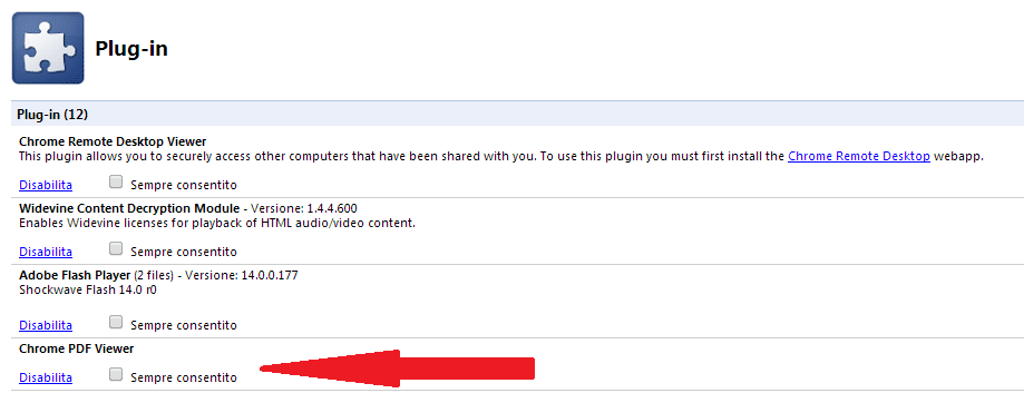 Come disattivare il lettore PDF integrato in Chrome