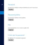 Come modificare la password in Windows 8.1
