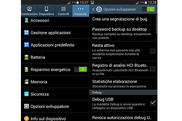 Come attivare l'opzione sviluppatore su Samsung Galaxy S3 Neo