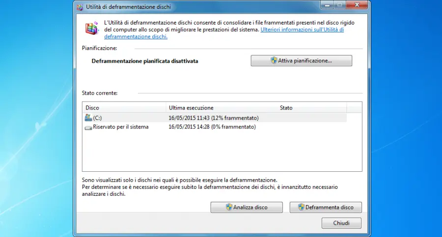Come deframmentare un PC con Windows 7