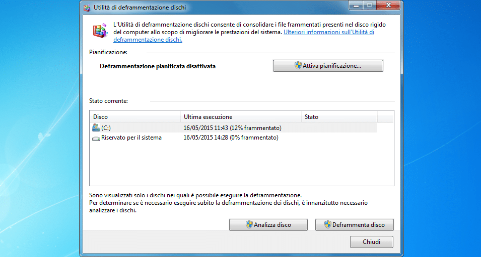 Come deframmentare un PC con Windows 7