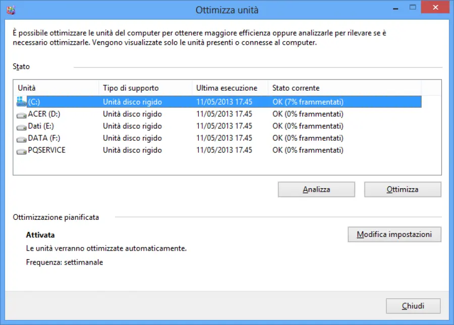E' ancora utile la deframmentazione in Windows 8.1?