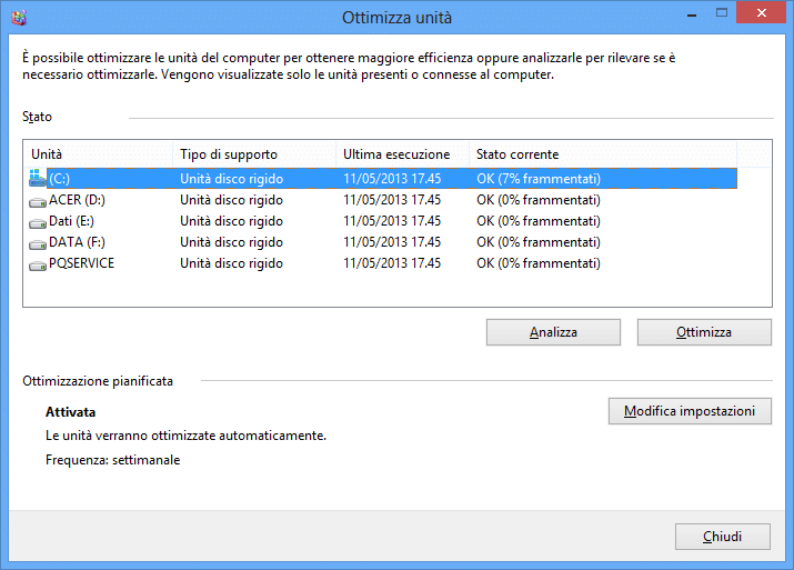 E' ancora utile la deframmentazione in Windows 8.1?