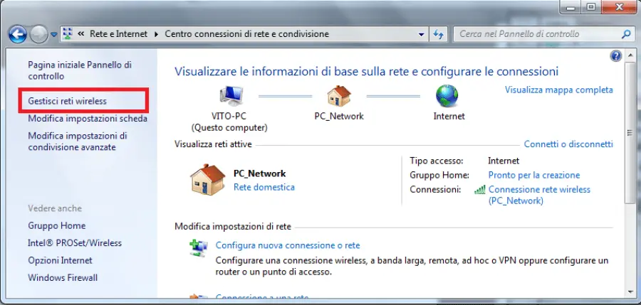 Come trovare la password wifi in Windows 7