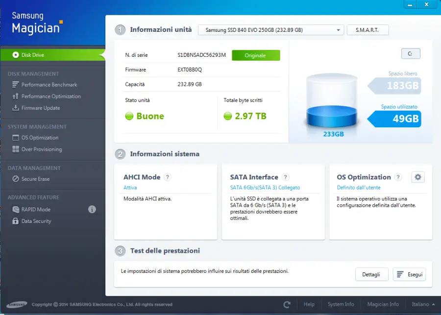 Come controllare lo stato di salute di un SSD Samsung