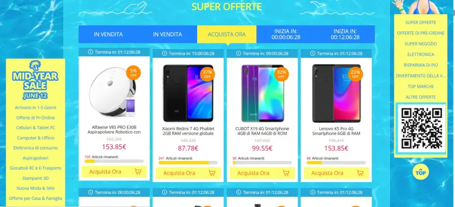 Sconti fino all'80%! su Gearbest fino al 12 Giugno