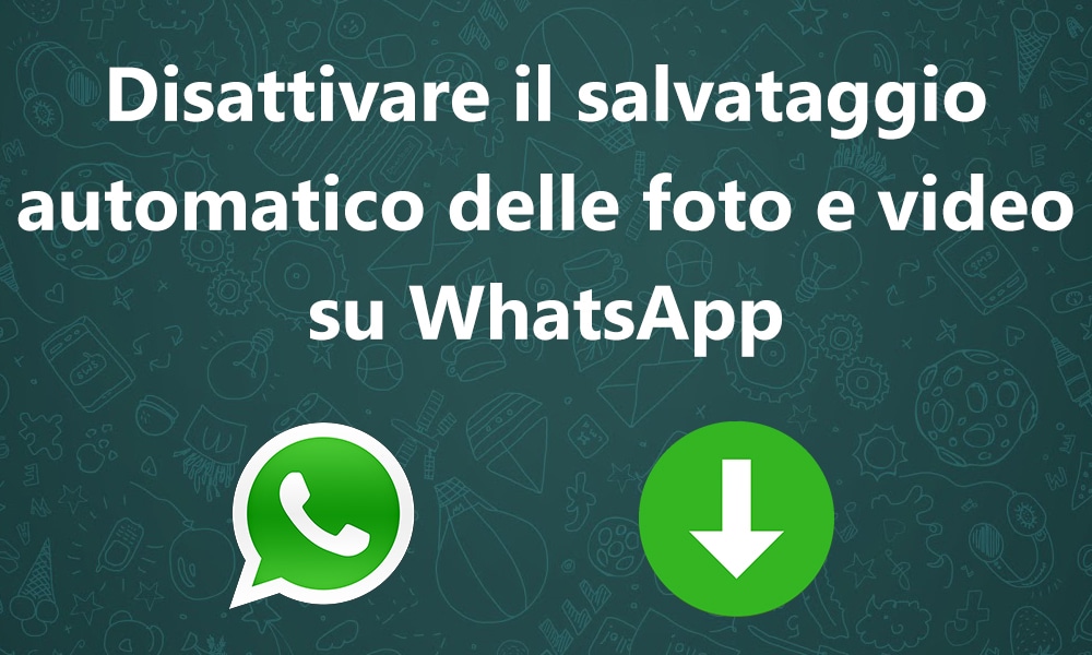 disattivare il salvataggio automatico whatsapp