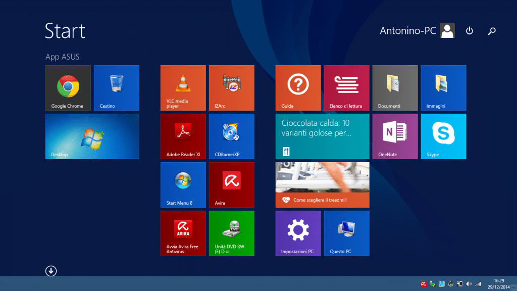 App sul desktop in Windows 8