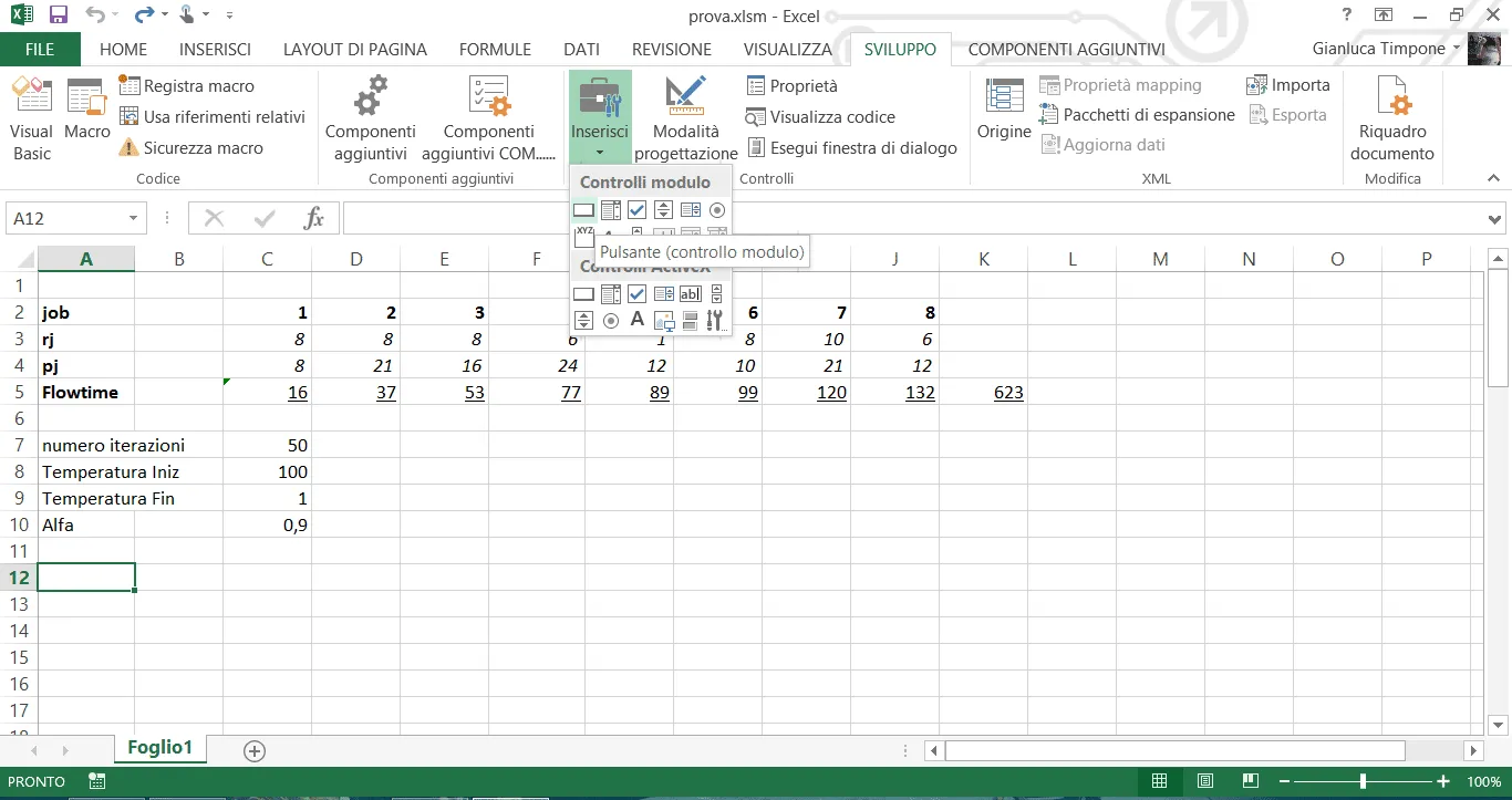 VBA: Come richiamare una macro sul foglio Excel