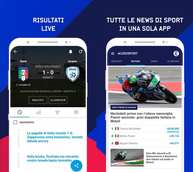 Eurosport per Android e IOS 