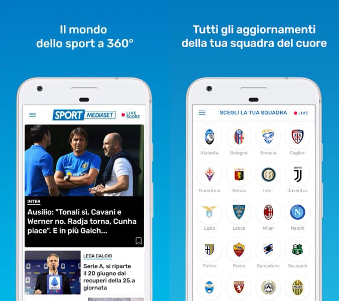 App per seguire i risultati sportivi su Android