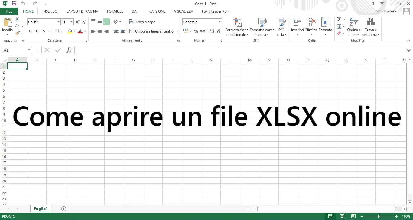 Come aprire un file XLSX online