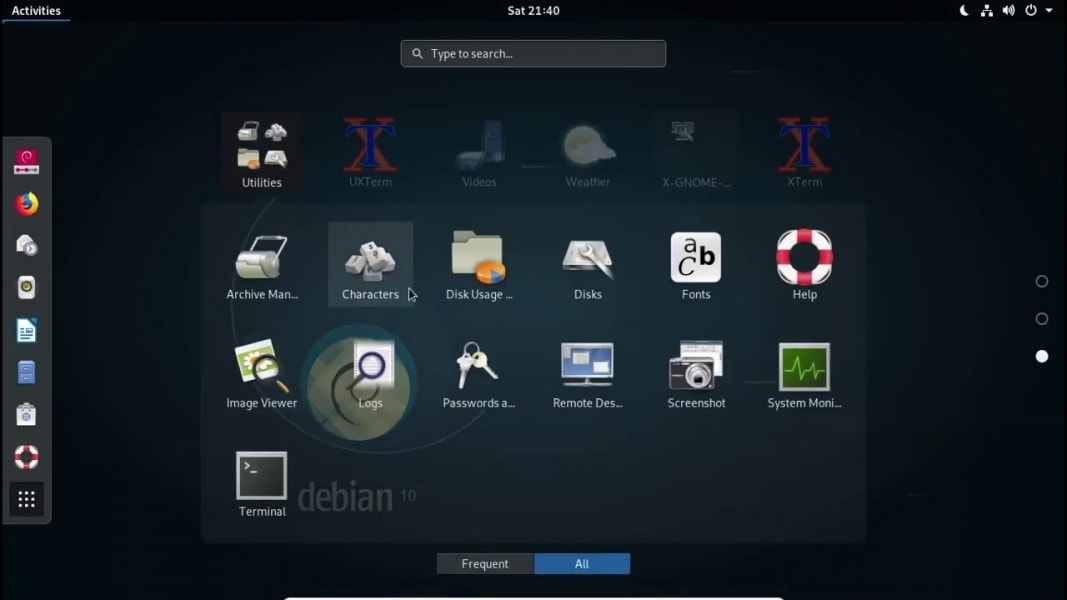 Sistema operativo Debian 10