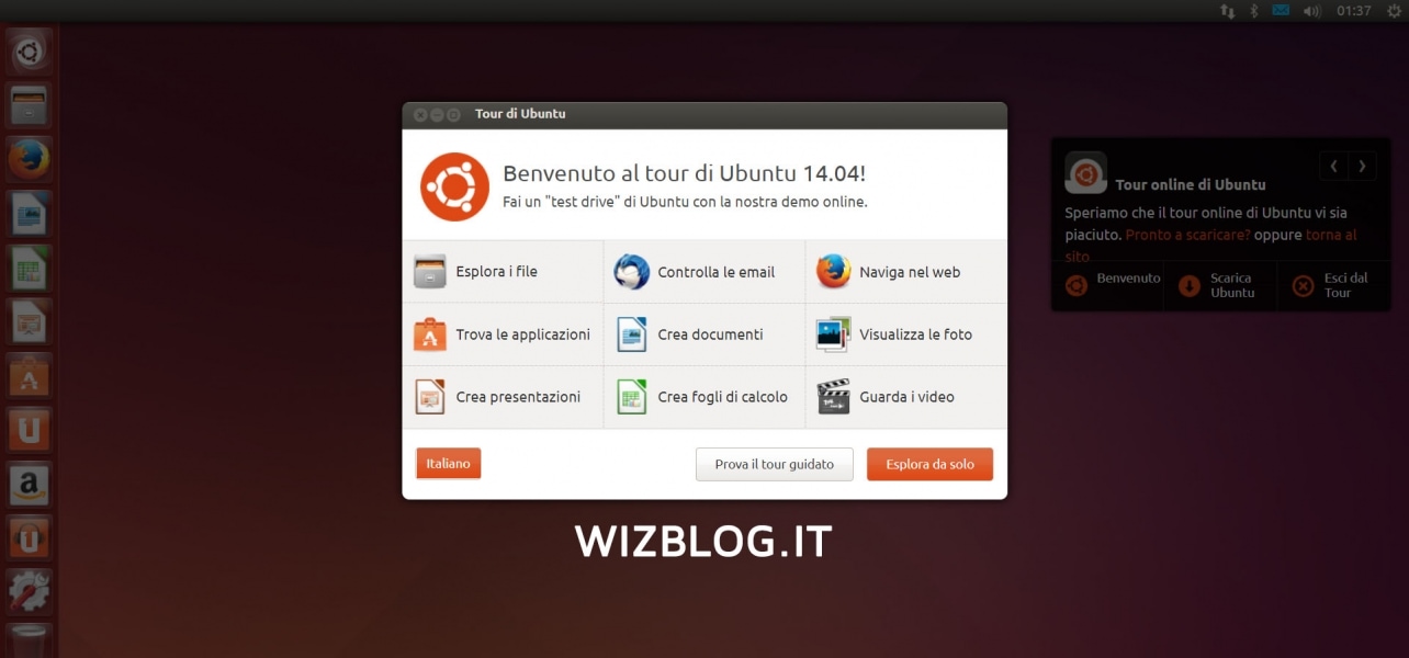 Provare la demo online di Ubuntu