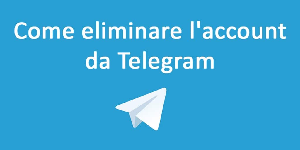 come eliminare l'account da telegram