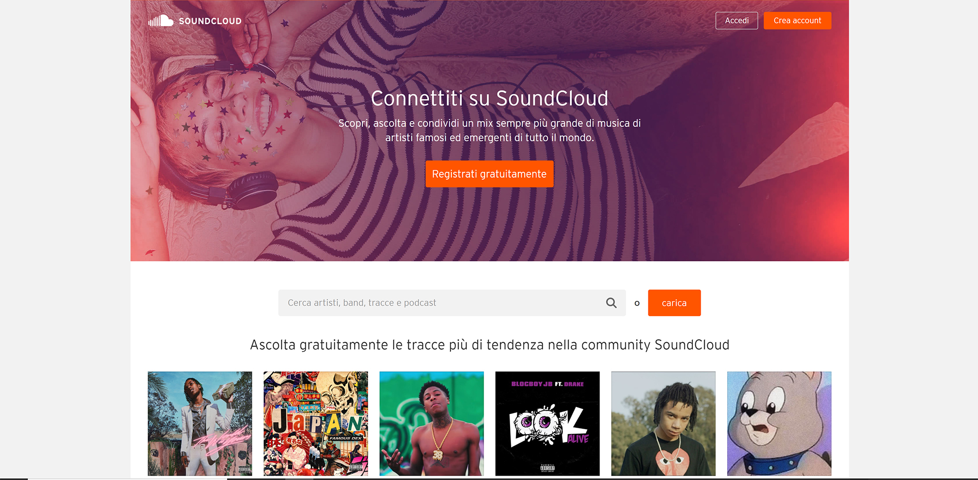 SoundCloud social network per musicisti