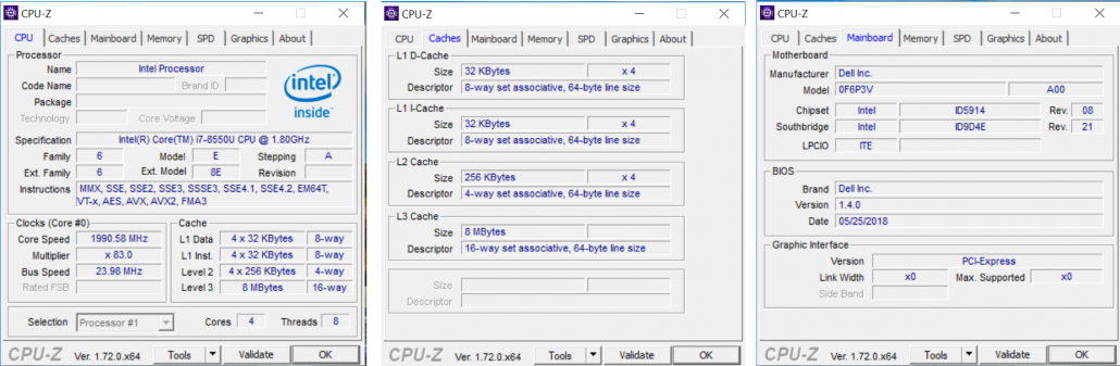 test prestazioni notebook con CPU-Z