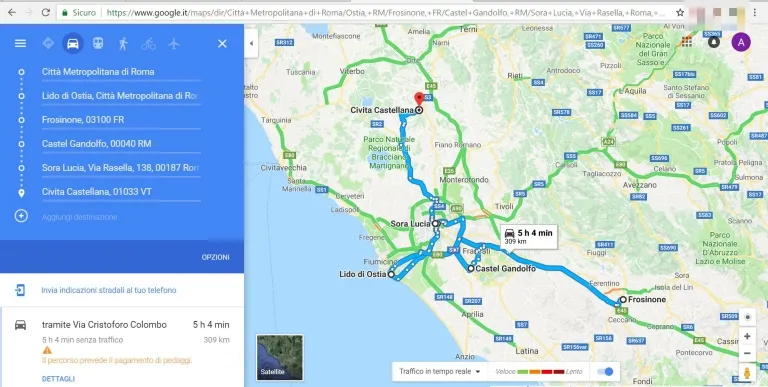 Come inserire più destinazioni in Google Maps