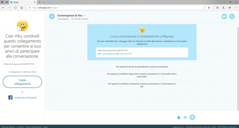 Accedere a Skype senza un account Microsoft
