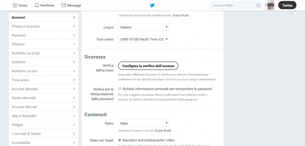 Come rendere più sicuro l'account Twitter