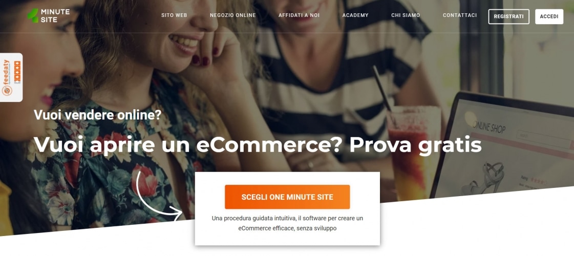 Creare un negozio online con 1 Minute Site