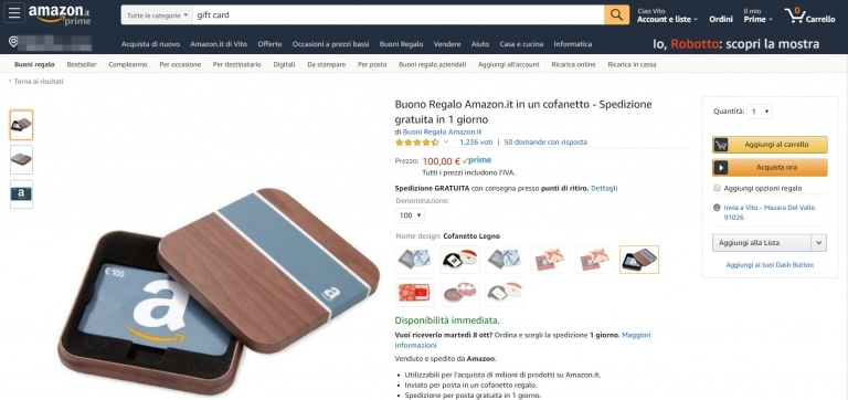 Gift card Amazon: dove comprarli